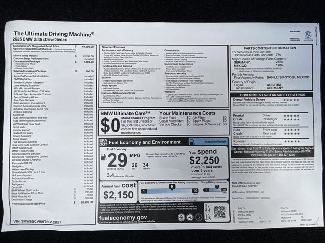 2026 BMW 3 Series 330i - Photo 73
