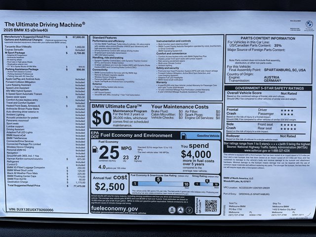 2026 BMW X5 40i - Photo 75