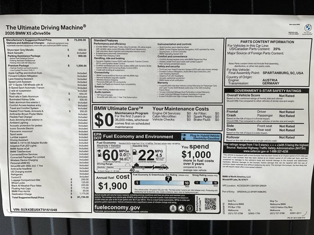 2026 BMW X5 50e - Photo 77